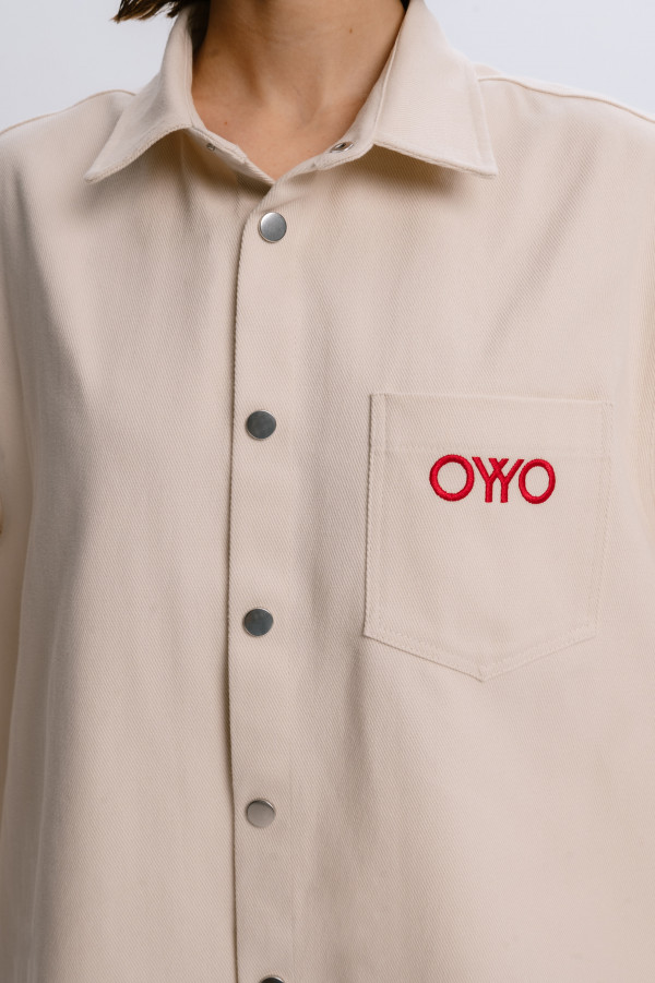Рубашка OYYO «Тишина силы» База капучино XL