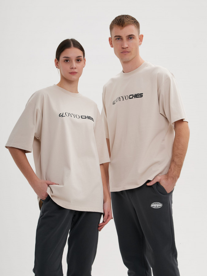 Футболка OYYO CLOTHES бежевая S