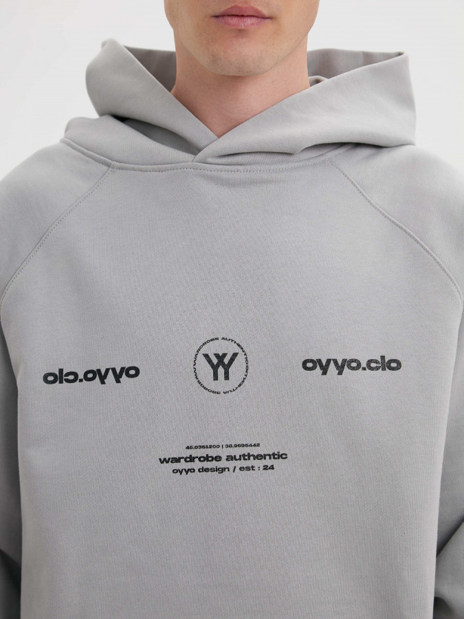 Худи OYYO LOCATION серый (S)