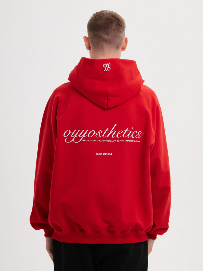 Худи красный OYYOSTHETICS (S)