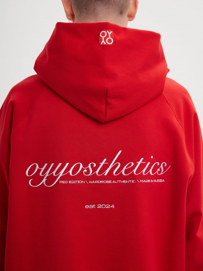 Худи красный OYYOSTHETICS (S)