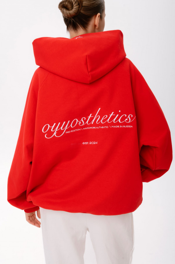 Худи красный OYYOSTHETICS (S)