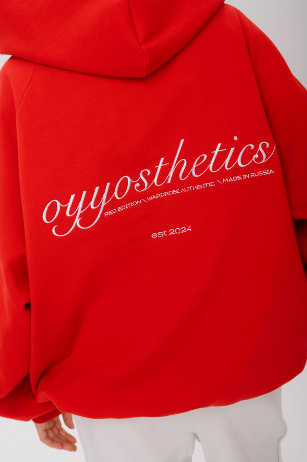Худи красный OYYOSTHETICS (S)