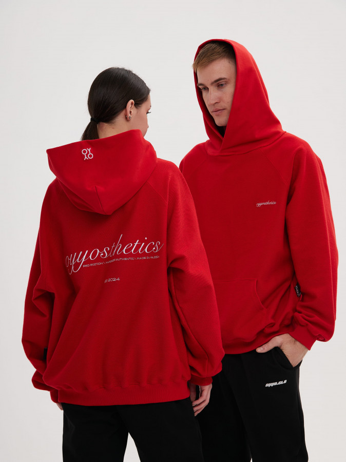 Худи красный OYYOSTHETICS REVERSE (S)