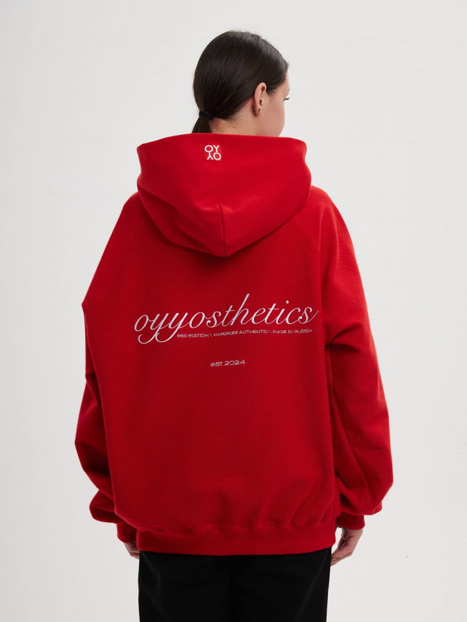Худи красный OYYOSTHETICS REVERSE (S)