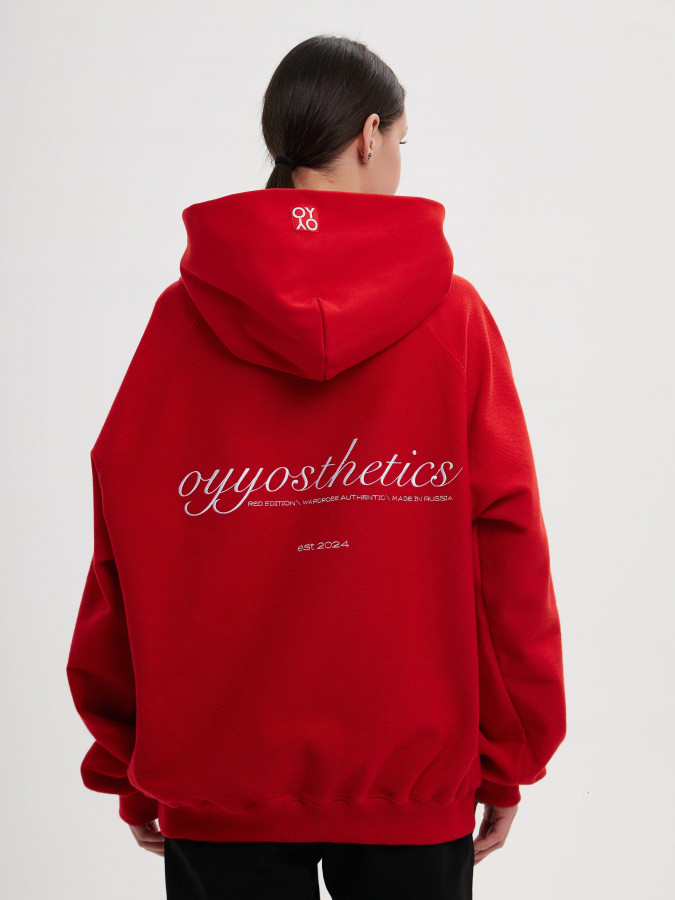 Худи красный OYYOSTHETICS REVERSE (S)